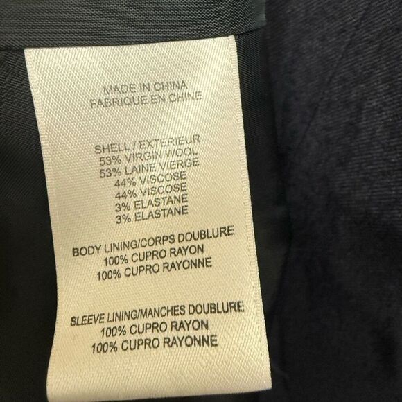 Helmut Lang New York black wool blend blazer jacket size 8 - Picture 4 of 4